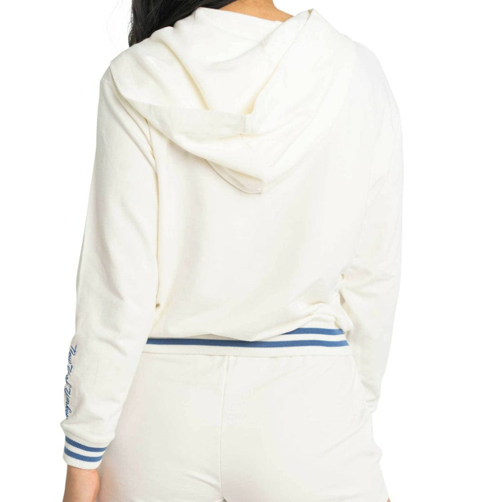 New York Yankees Lusso Women's Magnolia Tri-Blend Quarter-Zip Hoodie White