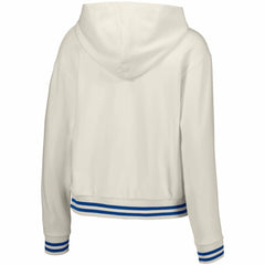 Atlanta Braves Lusso Women's Magnolia Tri-Blend Quarter-Zip Hoodie White
