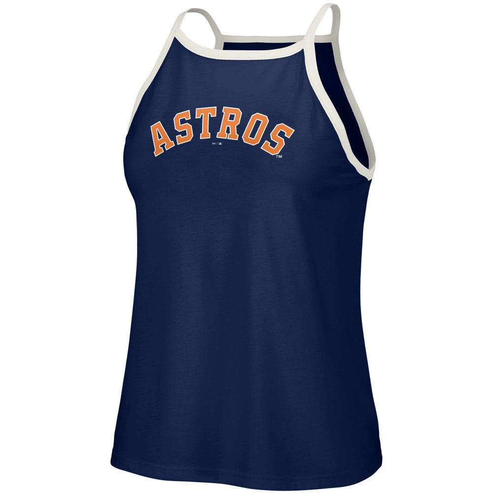 Houston Astros Lusso Women's Nadine Halter Tank Top Navy