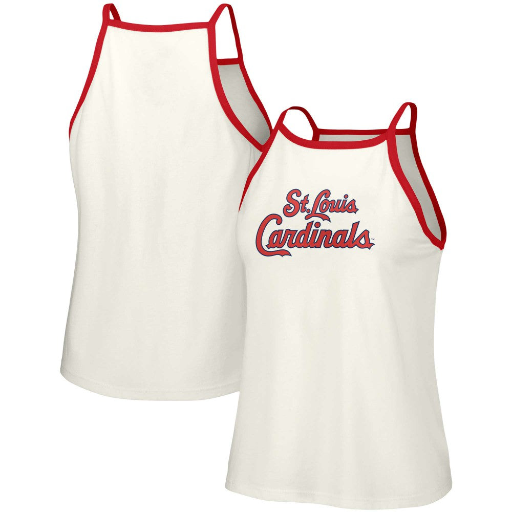St. Louis Cardinals Lusso Women's Nadine Halter Tank Top White