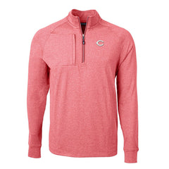 Cincinnati Reds Cutter & Buck Adapt Eco Knit Stretch Recycled Quarter-Zip Pullover Top Heather Red