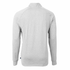 Milwaukee Brewers Cutter & Buck Adapt Eco Knit Stretch Recycled Quarter-Zip Pullover Top Heather Gray