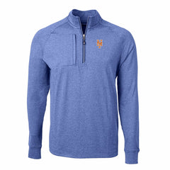 New York Mets Cutter & Buck Adapt Eco Knit Stretch Recycled Quarter-Zip Pullover Top Heather Royal