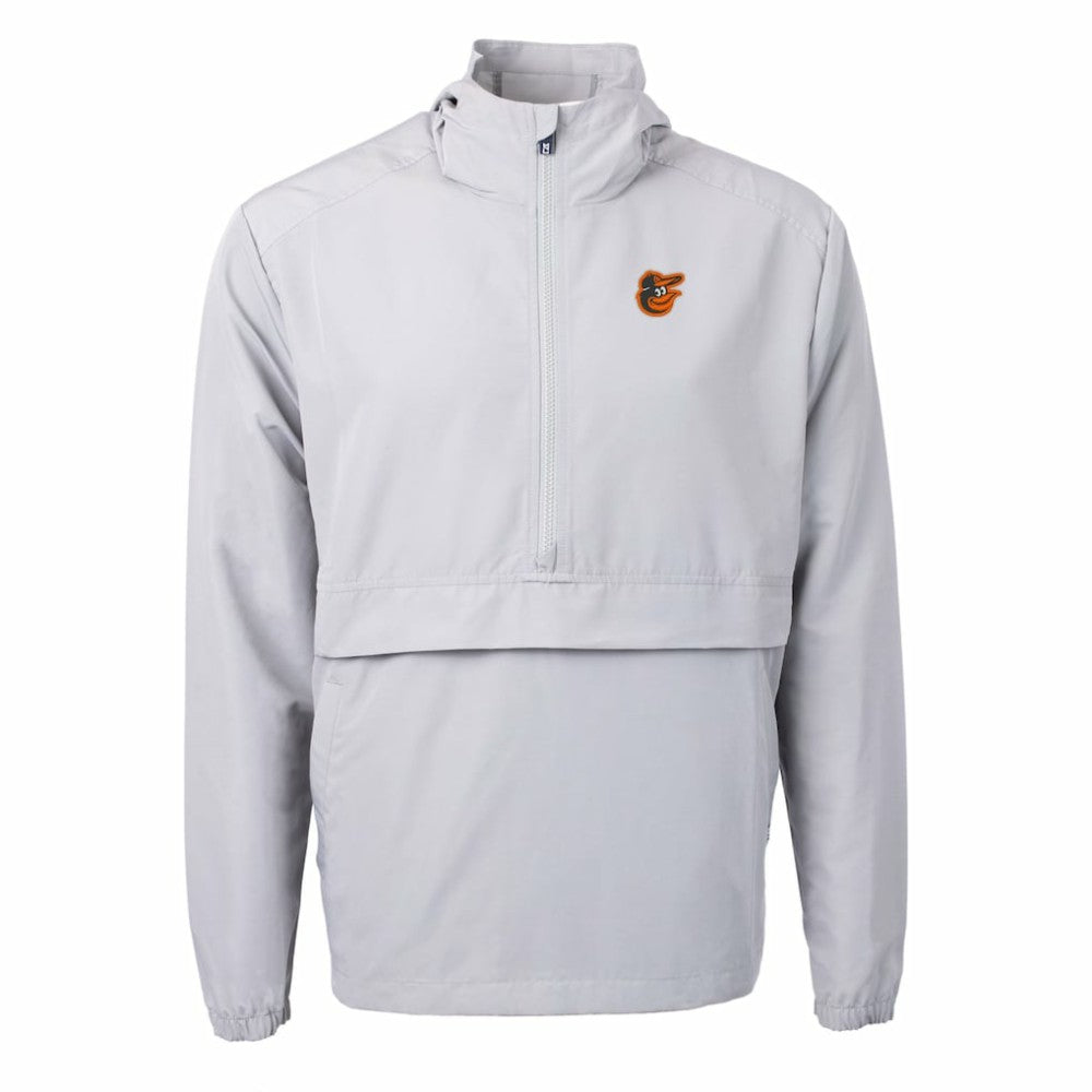 Baltimore Orioles Cutter & Buck Charter Eco Recycled Half-Zip Anorak Jacket Gray