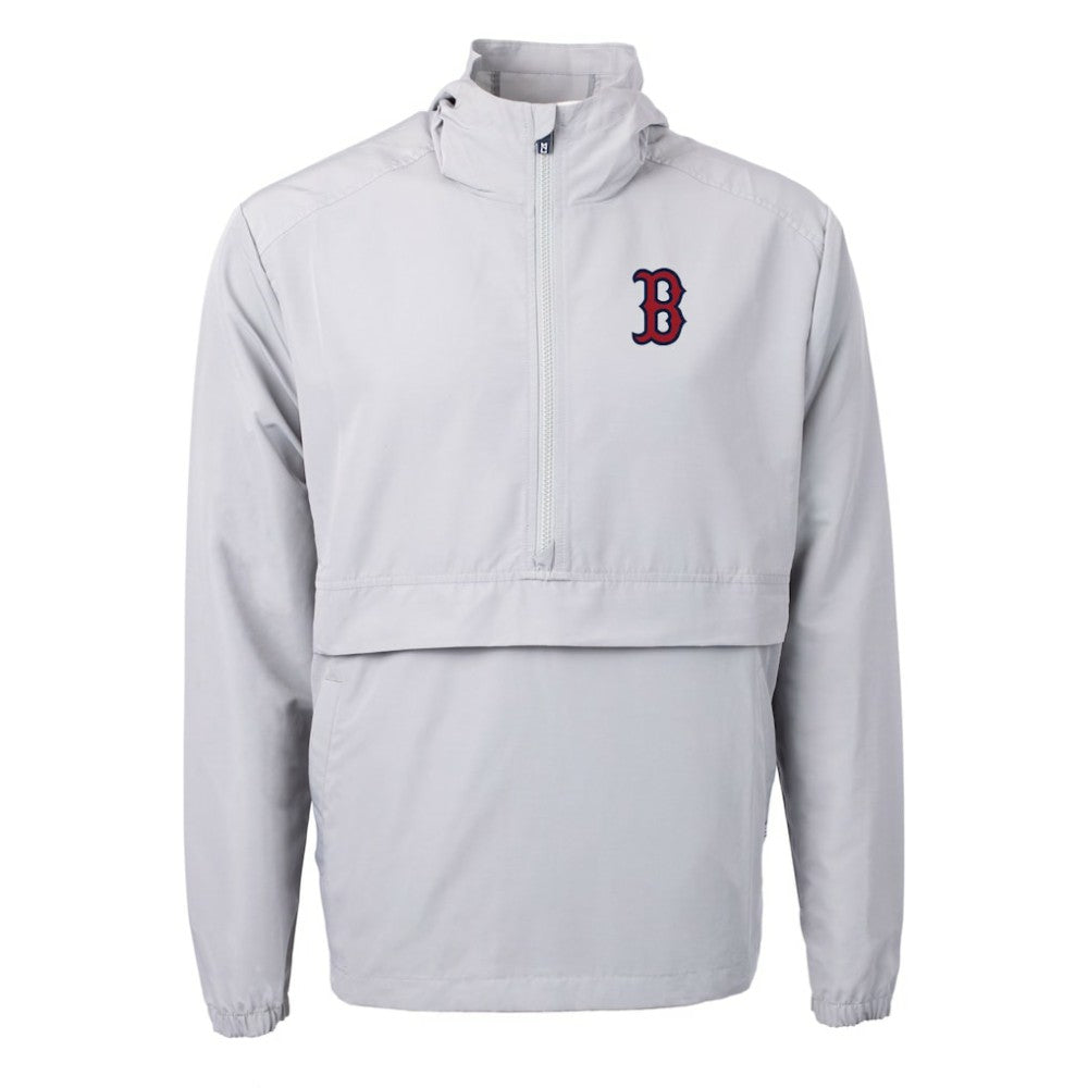 Boston Red Sox Cutter & Buck Charter Eco Recycled Half-Zip Anorak Jacket Gray