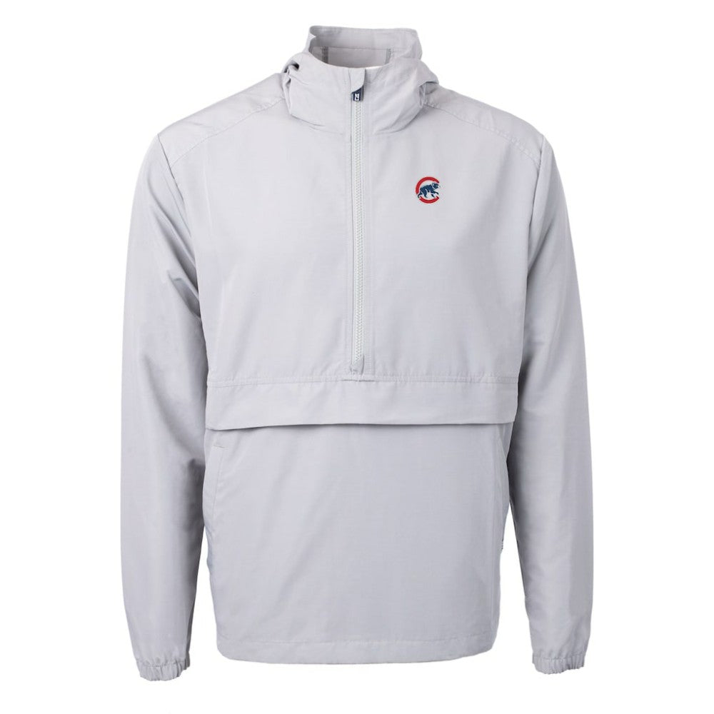 Chicago Cubs Cutter & Buck Charter Eco Recycled Half-Zip Anorak Jacket Gray