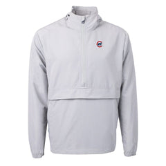 Chicago Cubs Cutter & Buck Charter Eco Recycled Half-Zip Anorak Jacket Gray