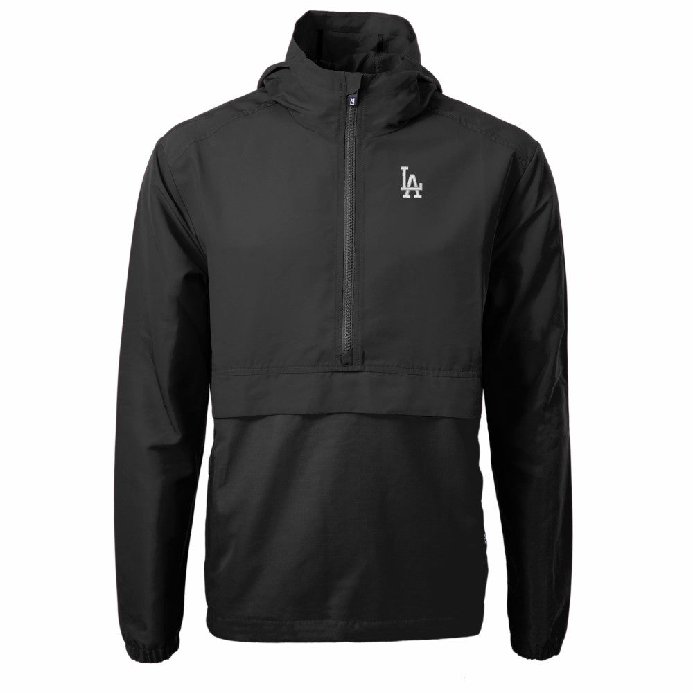 Los Angeles Dodgers Cutter & Buck Charter Eco Recycled Half-Zip Anorak Jacket Black