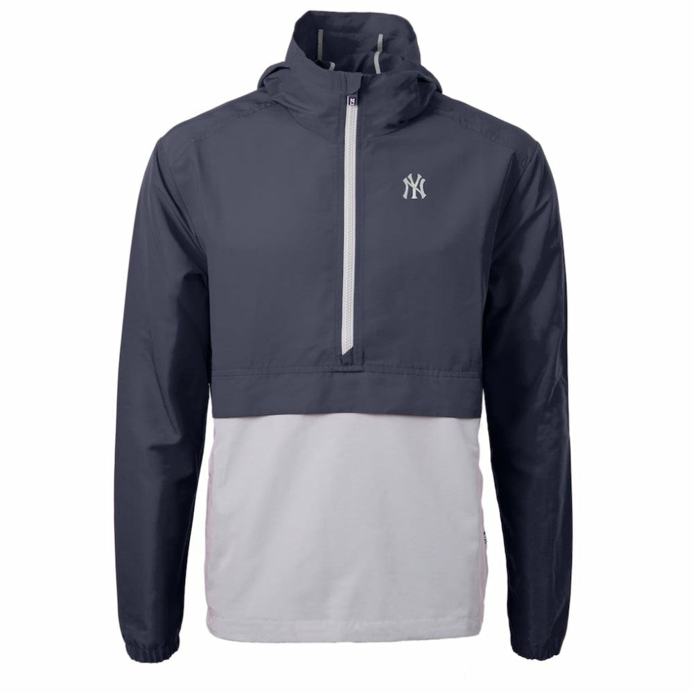 New York Yankees Cutter & Buck Charter Eco Recycled Half-Zip Anorak Jacket Navy/Gray