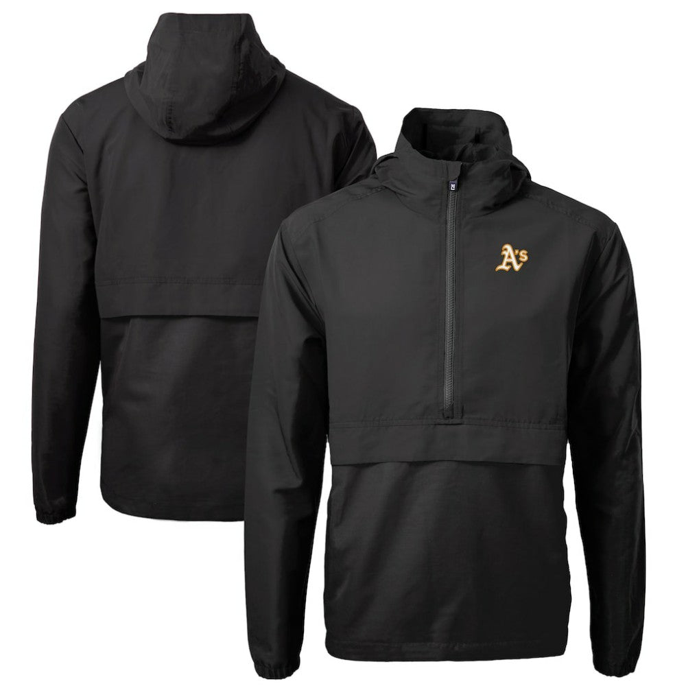 Athletics Cutter & Buck Charter Eco Recycled Half-Zip Anorak Jacket Black
