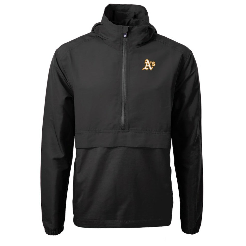 Athletics Cutter & Buck Charter Eco Recycled Half-Zip Anorak Jacket Black