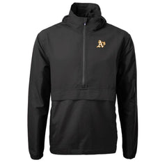 Athletics Cutter & Buck Charter Eco Recycled Half-Zip Anorak Jacket Black