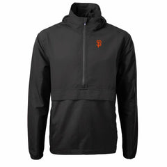 San Francisco Giants Cutter & Buck Charter Eco Recycled Half-Zip Anorak Jacket Black