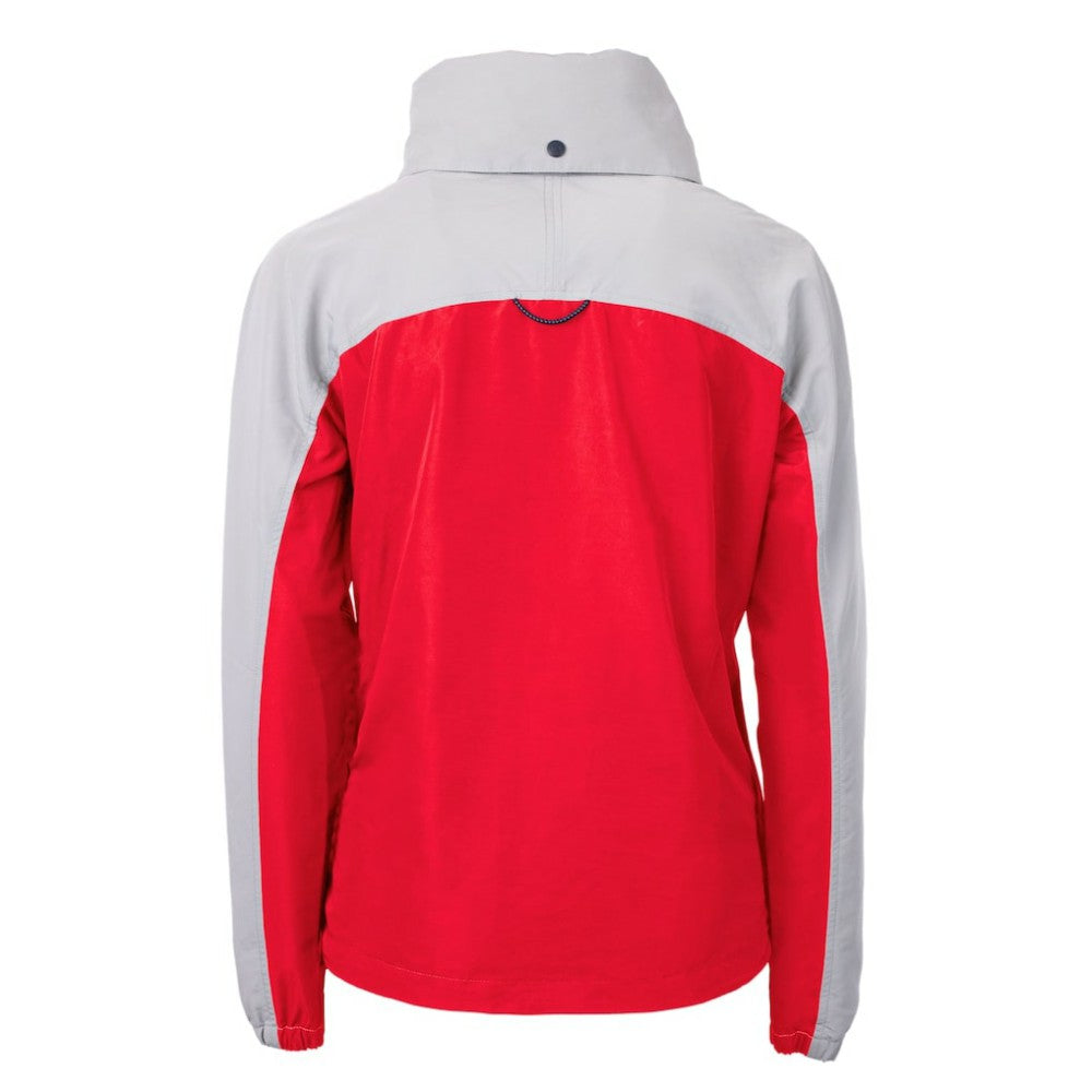 Atlanta Braves Cutter & Buck Women's Charter Eco Recycled Anorak Jacket Red/Gray