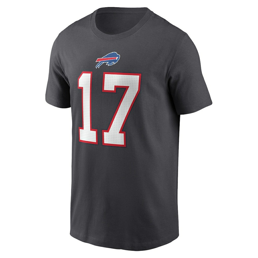 Josh Allen Buffalo Bills Player Name & Number T-Shirt - Anthracite for sale