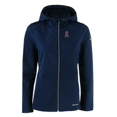 Los Angeles Angels Cutter & Buck Women's Evoke Eco Softshell Recycled Full-Zip Jacket Navy