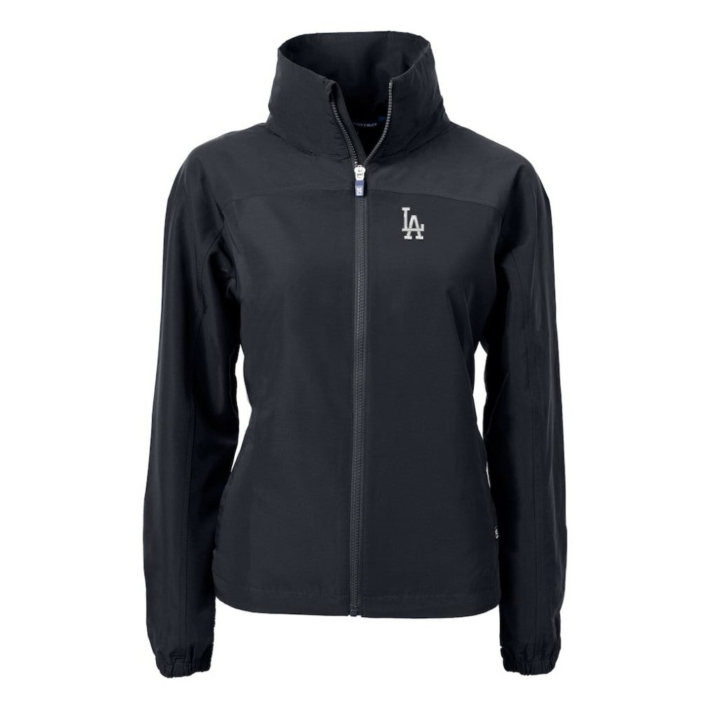 Los Angeles Dodgers Cutter & Buck Women's Charter Eco Recycled Full-Zip Jacket Black