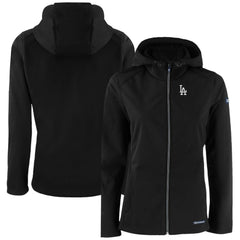 Los Angeles Dodgers Cutter & Buck Women's Evoke Eco Softshell Recycled Full-Zip Jacket Black