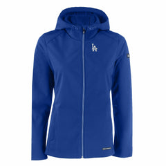 Los Angeles Dodgers Cutter & Buck Women's Evoke Eco Softshell Recycled Full-Zip Jacket Royal
