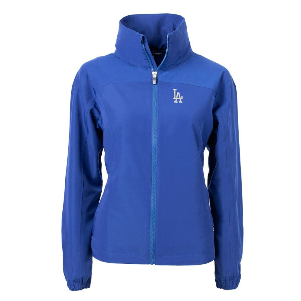Los Angeles Dodgers Cutter & Buck Women's Charter Eco Recycled Full-Zip Jacket Blue