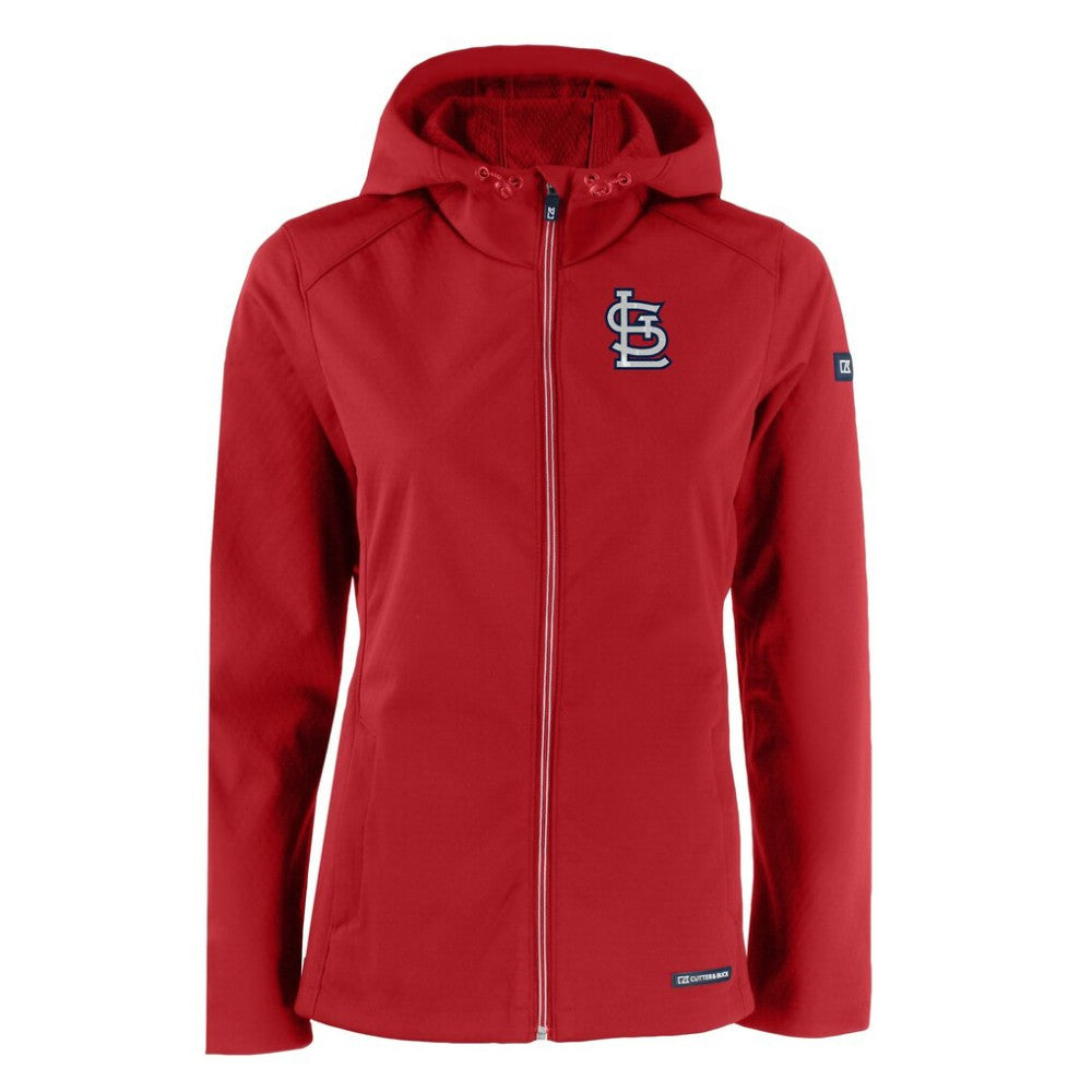 St. Louis Cardinals Cutter & Buck Women's Evoke Eco Softshell Recycled Full-Zip Jacket Red