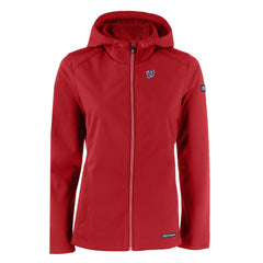 Washington Nationals Cutter & Buck Women's Evoke Eco Softshell Recycled Full-Zip Jacket Red