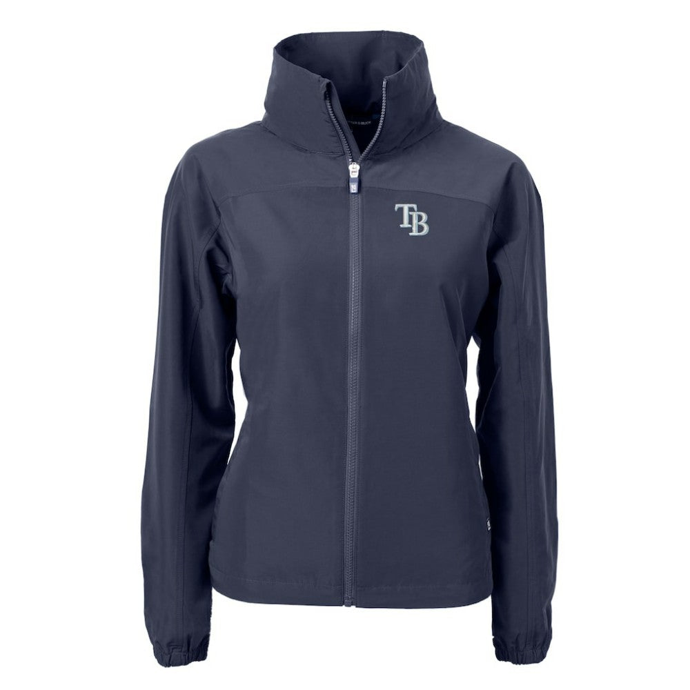 Tampa Bay Rays Cutter & Buck Women's Charter Eco Recycled Full-Zip Jacket Navy