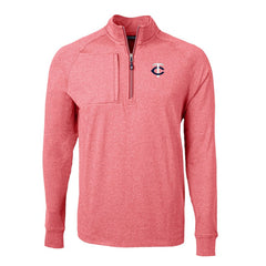 Minnesota Twins Cutter & Buck Big & Tall Adapt Eco Knit Stretch Recycled Quarter-Zip Pullover Top Heather Red