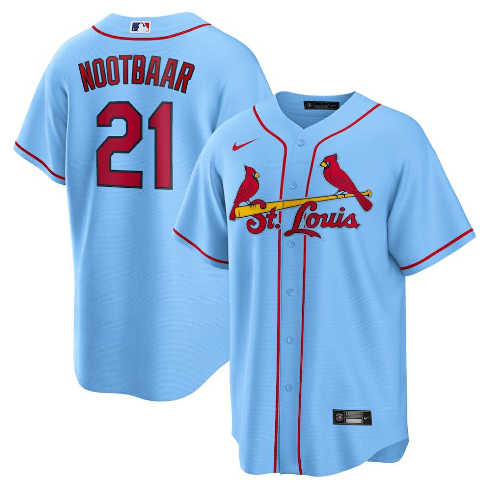 Lars Nootbaar St. Louis Cardinals Alternate Replica Jersey Light Blue