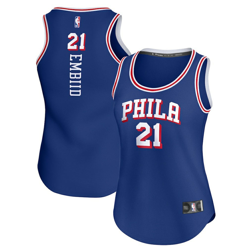 Joel Embiid Philadelphia 76ers Women's Fast Break Player Jersey - Icon Edition - Royal sale