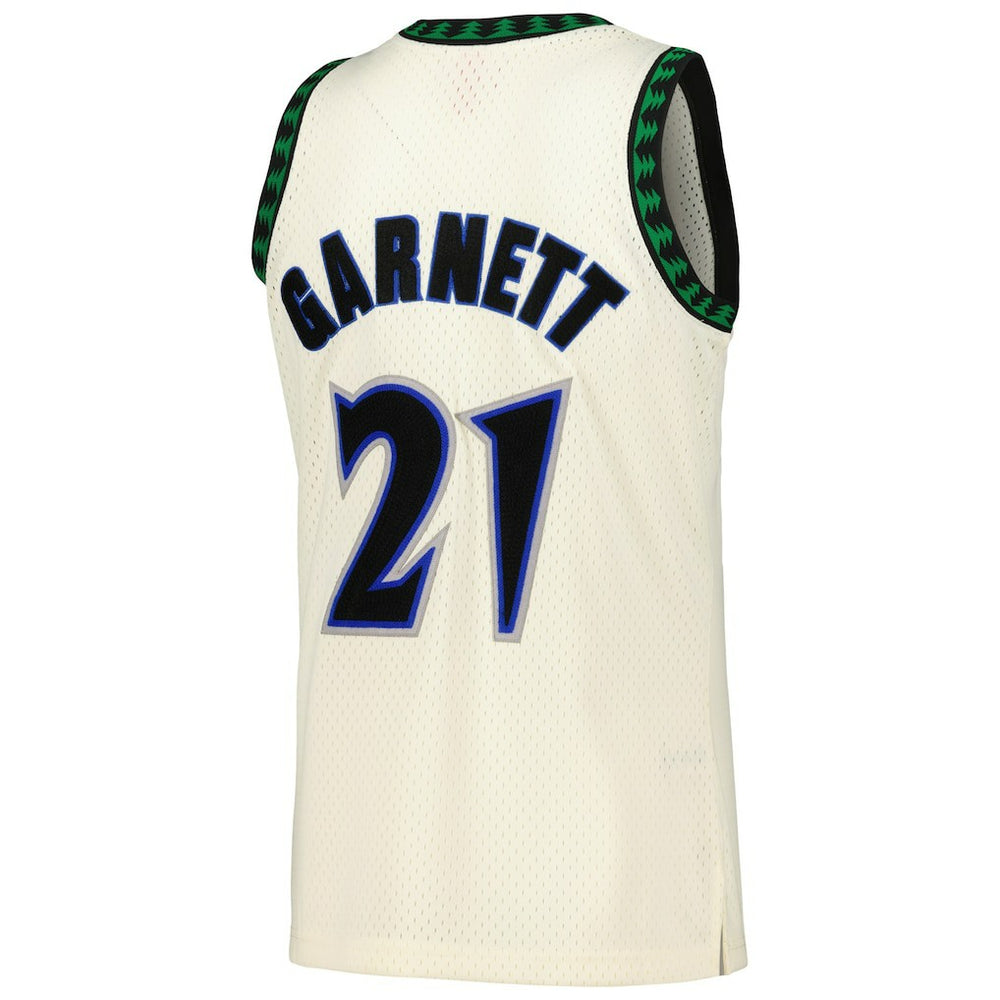 Kevin Garnett Minnesota Timberwolves Chainstitch Swingman Jersey - Cream sale