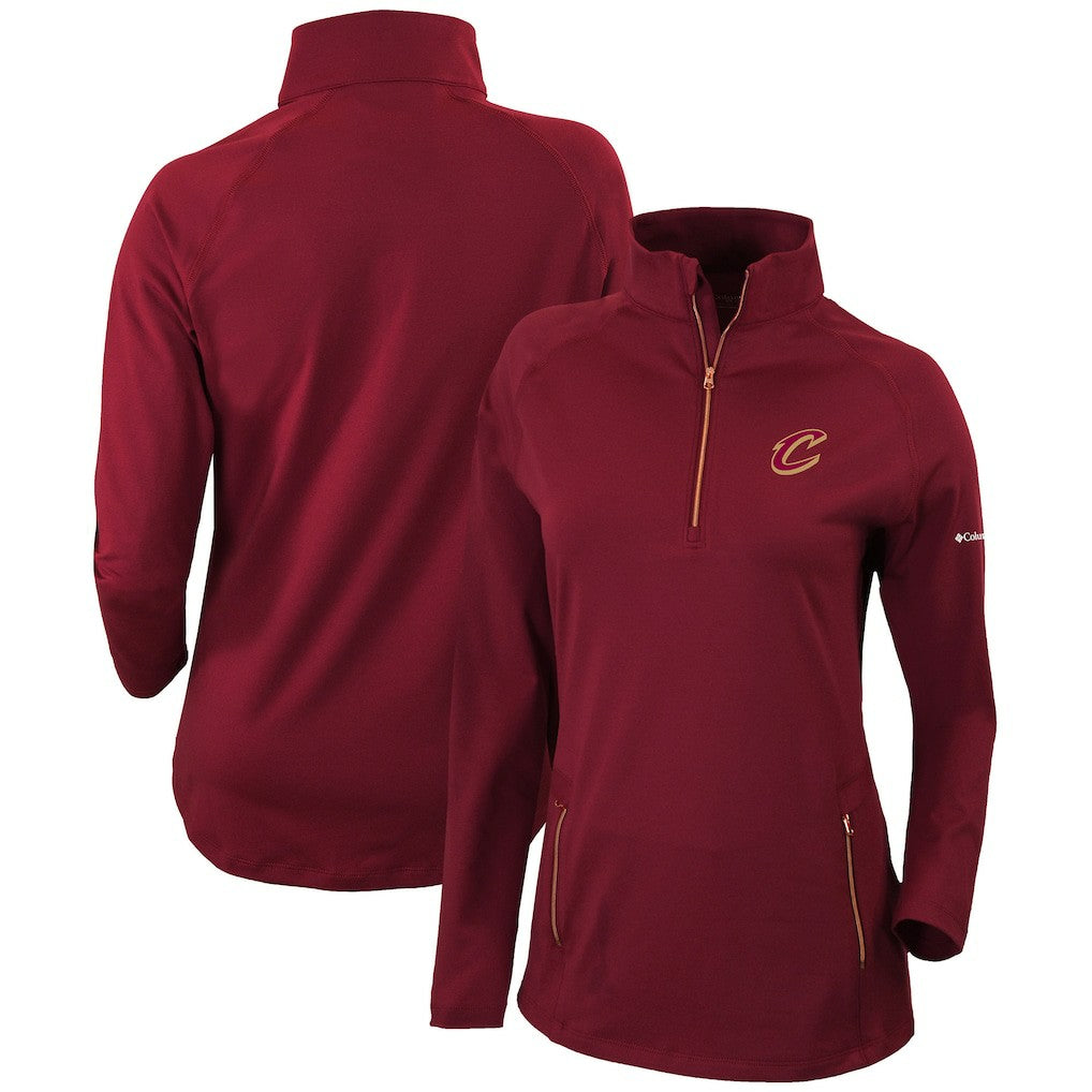 Cleveland Cavaliers Women's Omni-Wick Outward Nine Quarter-Zip Pullover Top sale - Burgundy on sale