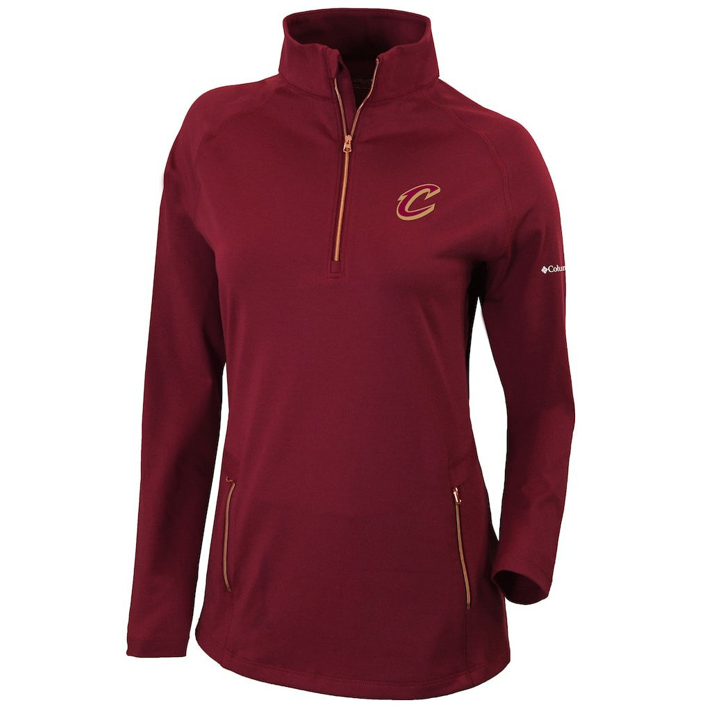 Cleveland Cavaliers Women's Omni-Wick Outward Nine Quarter-Zip Pullover Top sale - Burgundy on sale