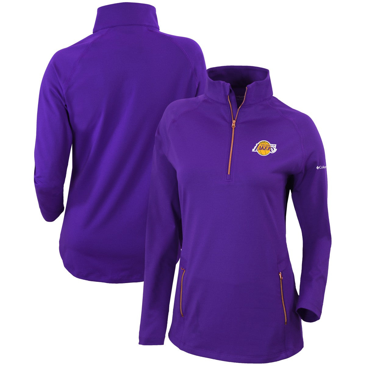 Los Angeles Lakers Women's Omni-Wick Outward Nine Quarter-Zip Pullover Top - Purple cheap