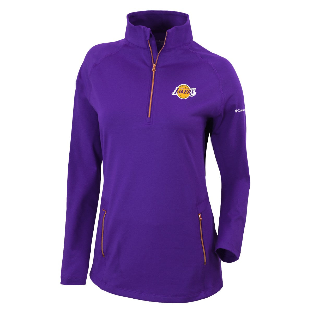 Los Angeles Lakers Women's Omni-Wick Outward Nine Quarter-Zip Pullover Top - Purple cheap