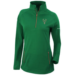 Milwaukee Bucks Women's Omni-Wick Outward Nine Quarter-Zip Pullover Top - Forest Green online