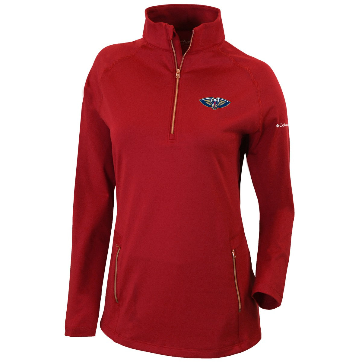 New Orleans Pelicans Women's Omni-Wick Outward Nine Quarter-Zip Pullover Top - Red online