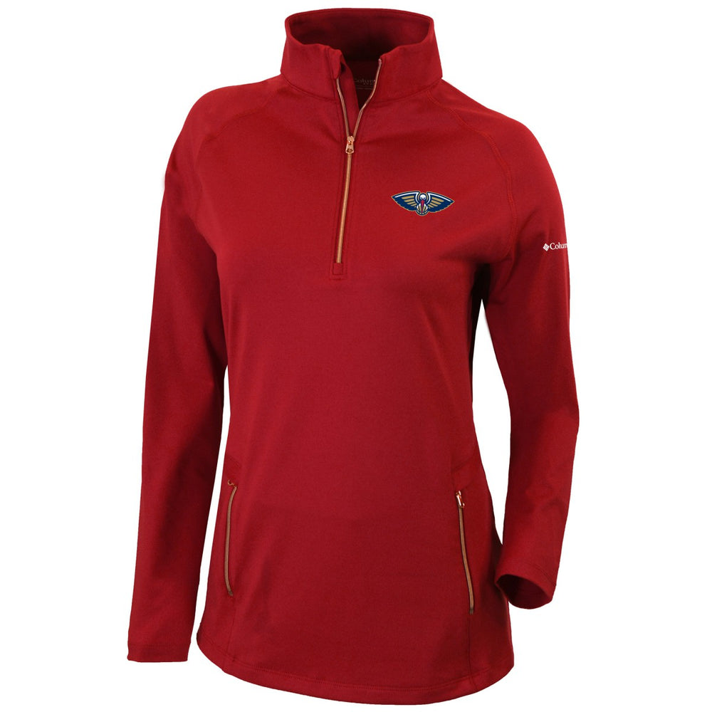 New Orleans Pelicans Women's Omni-Wick Outward Nine Quarter-Zip Pullover Top - Red online