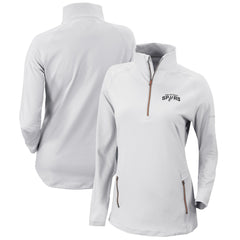 San Antonio Spurs Women's Omni-Wick Outward Nine Quarter-Zip Pullover Top - White discount