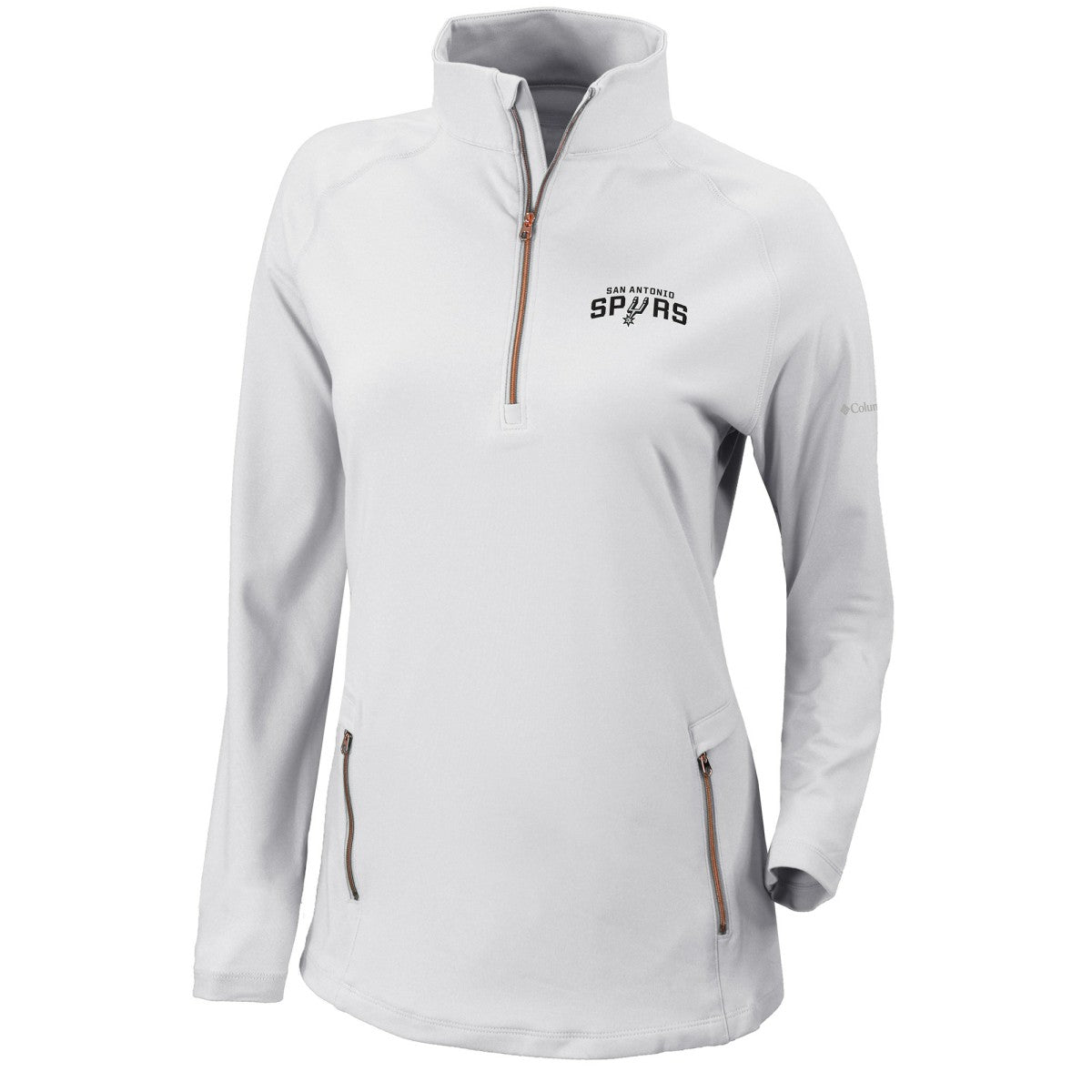 San Antonio Spurs Women's Omni-Wick Outward Nine Quarter-Zip Pullover Top - White discount