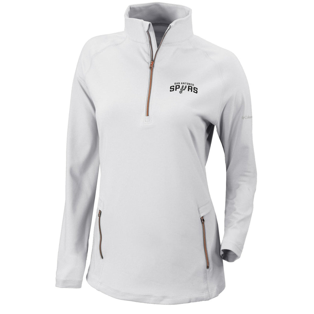 San Antonio Spurs Women's Omni-Wick Outward Nine Quarter-Zip Pullover Top - White discount