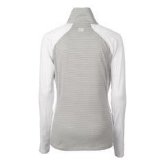 San Francisco 49ers Cutter & Buck Women's Helmet Logo DryTec Forge Tonal Stripe Stretch Half-Zip Top - White for sale