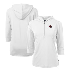 Washington Commanders Cutter & Buck Women's Helmet Logo DryTec Virtue Eco Pique Recycled Half-Zip Pullover Hoodie - White online
