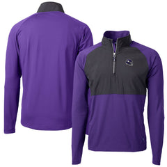 Minnesota Vikings Cutter & Buck Helmet Adapt Eco Knit Hybrid Recycled Quarter-Zip Pullover Top - Purple online