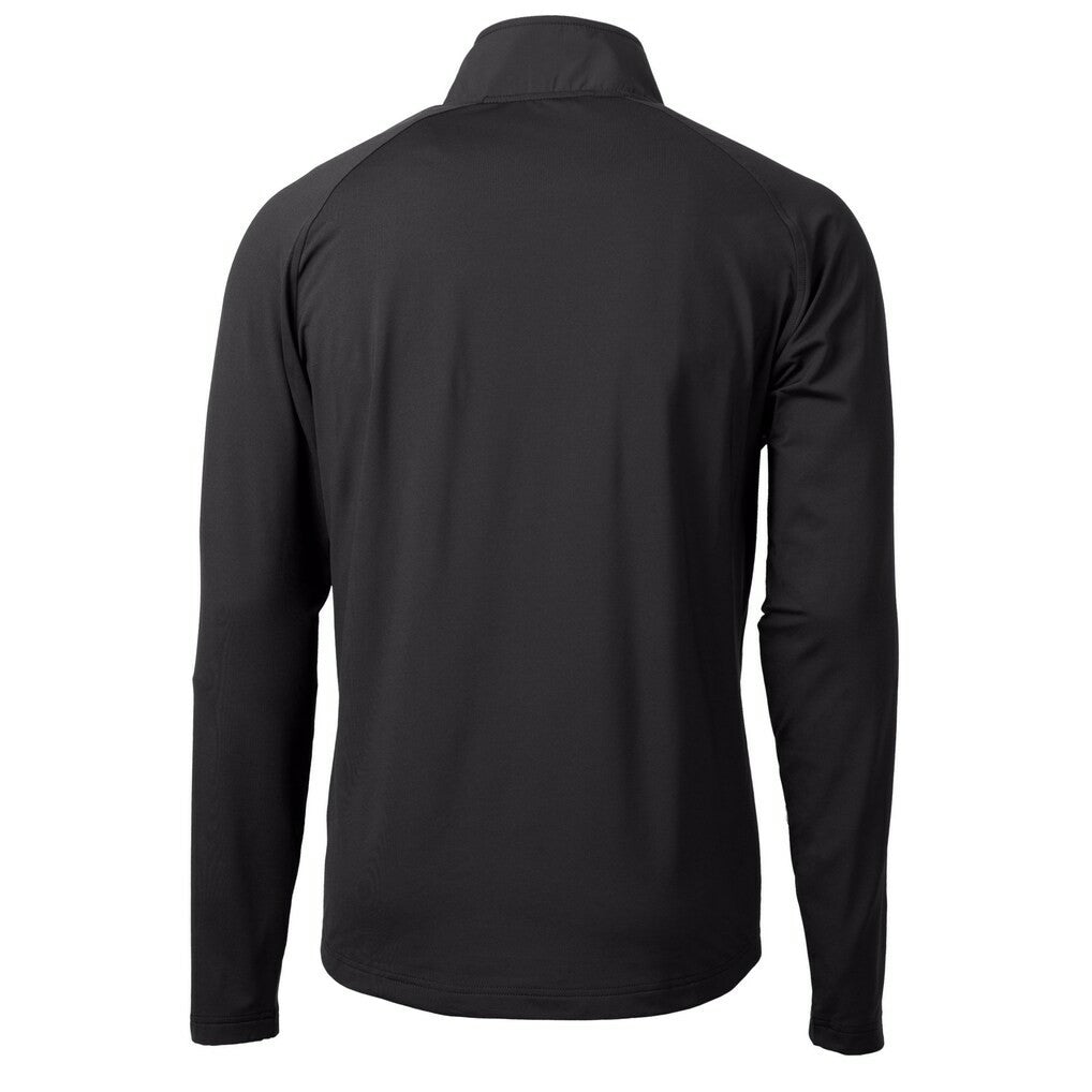 Minnesota Vikings Cutter & Buck Helmet Adapt Eco Knit Hybrid Recycled Quarter-Zip Pullover Top - Black cheap