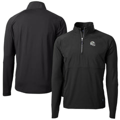 Miami Dolphins Cutter & Buck Helmet Adapt Eco Knit Hybrid Recycled Quarter-Zip Pullover Top - Black discount