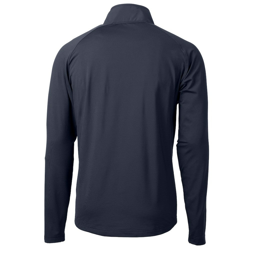 Chicago Bears Cutter & Buck Helmet Adapt Eco Knit Hybrid Recycled Quarter-Zip Pullover Top - Navy for sale