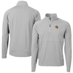 Green Bay Packers Cutter & Buck Helmet Adapt Eco Knit Hybrid Recycled Quarter-Zip Pullover Top - Silver outlet