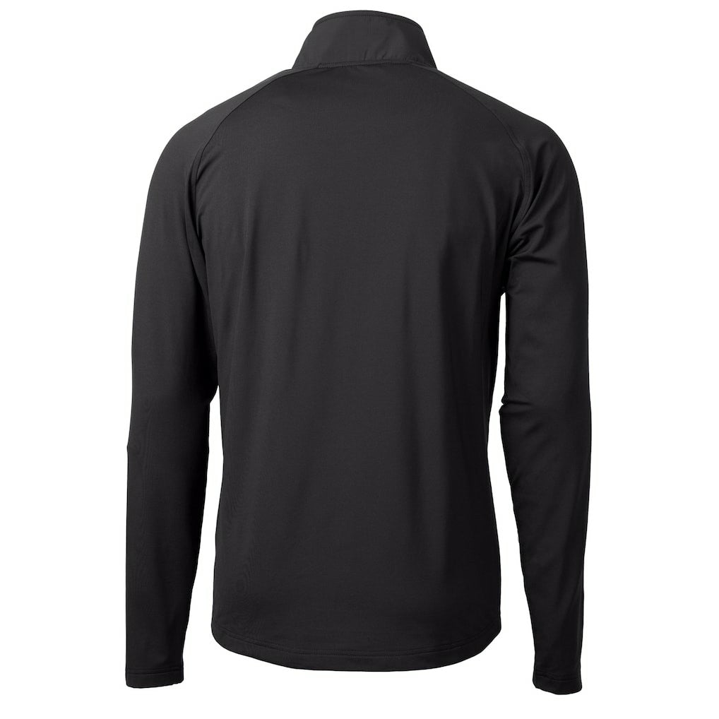 Carolina Panthers Cutter & Buck Helmet Adapt Eco Knit Hybrid Recycled Quarter-Zip Pullover Top - Black outlet