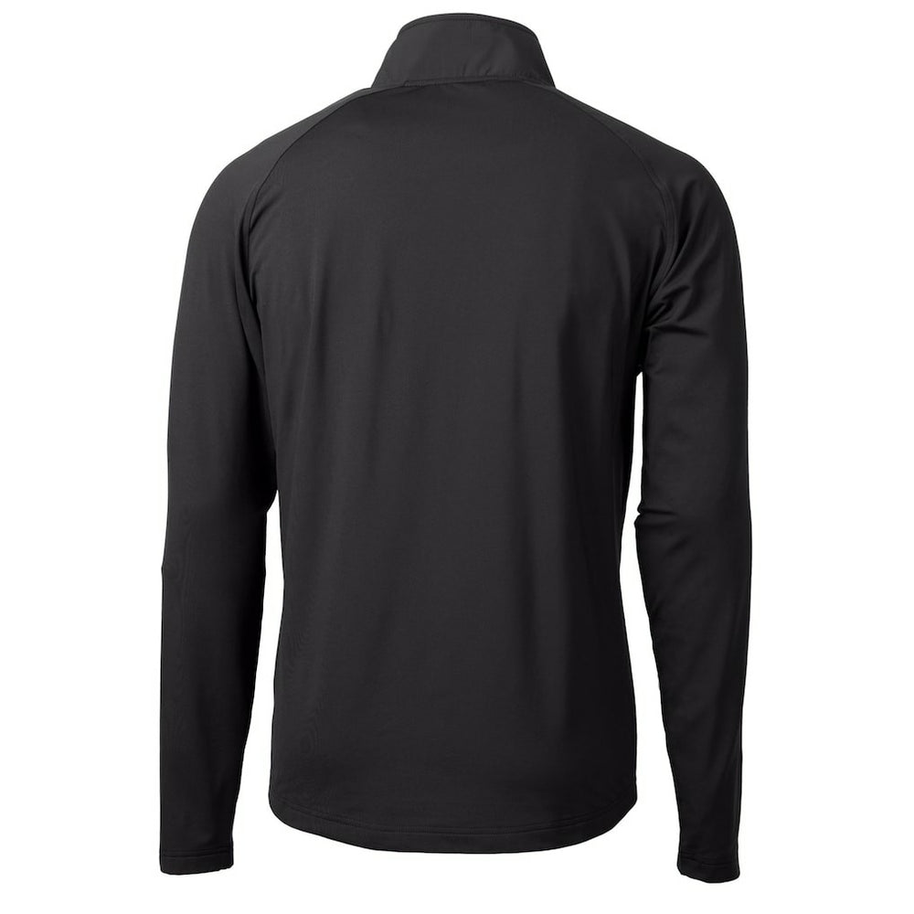 Carolina Panthers Cutter & Buck Helmet Adapt Eco Knit Hybrid Recycled Quarter-Zip Pullover Top - Black outlet